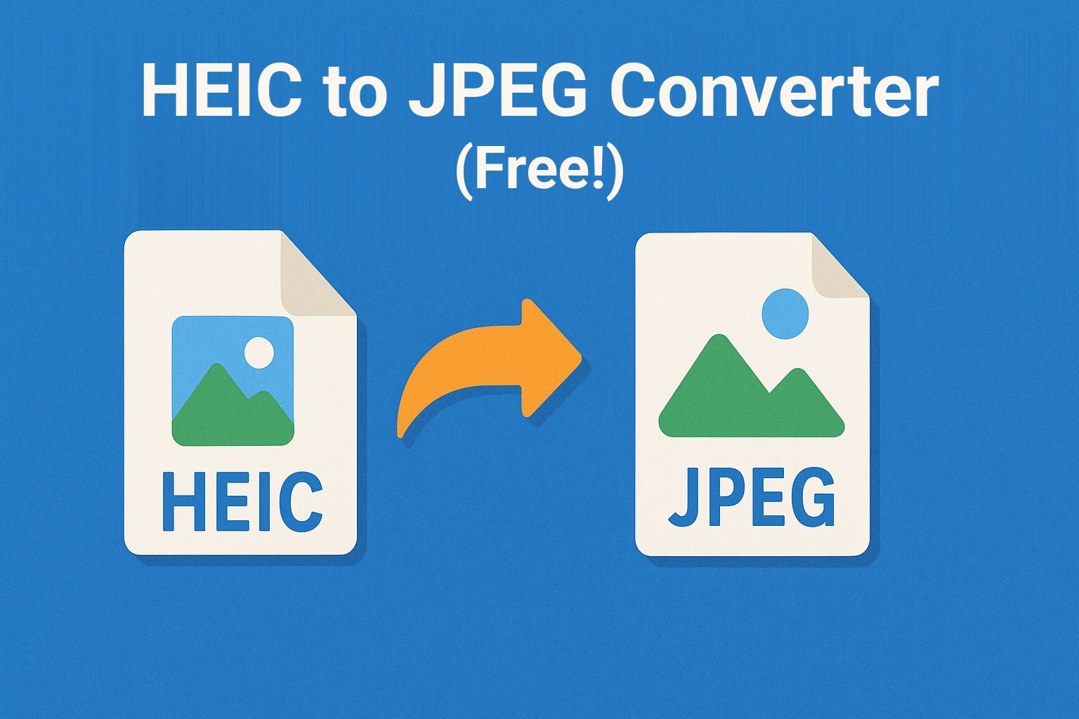 HEIC to JPEG converter, free: a HEIC file becomes a JPEG file